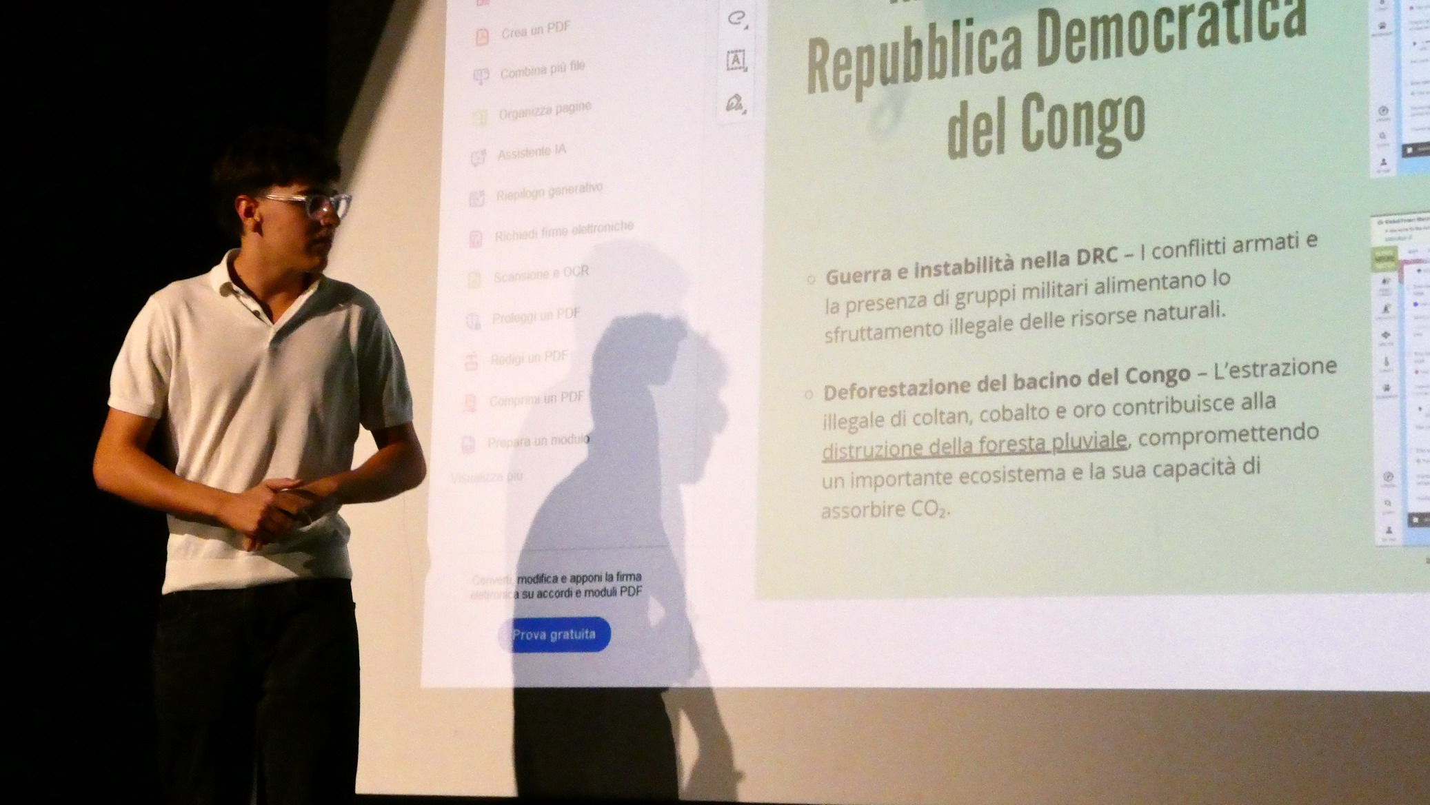 Gli studenti presentano le loro slide
