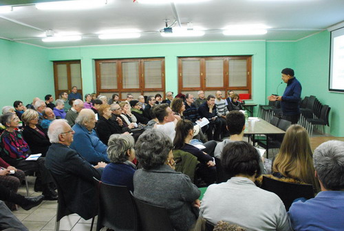 Barros parla al pubblico