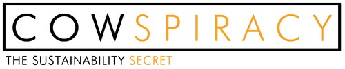 Logo del film con la scritta Cowspiracy Logo del film Cowspiracy
